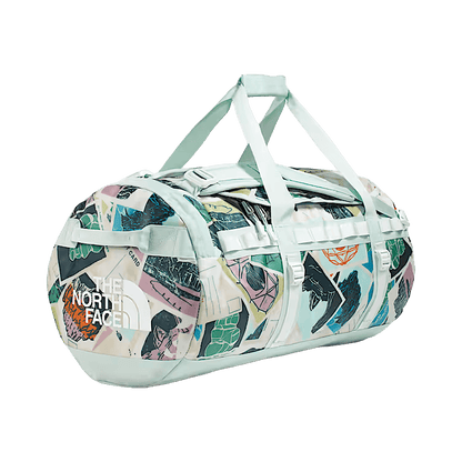 THE NORTH FACE BASE CAMP DUFFEL M 71L - OPAL FROST TNF POSTCARD - FRONT ANGLE VIEW