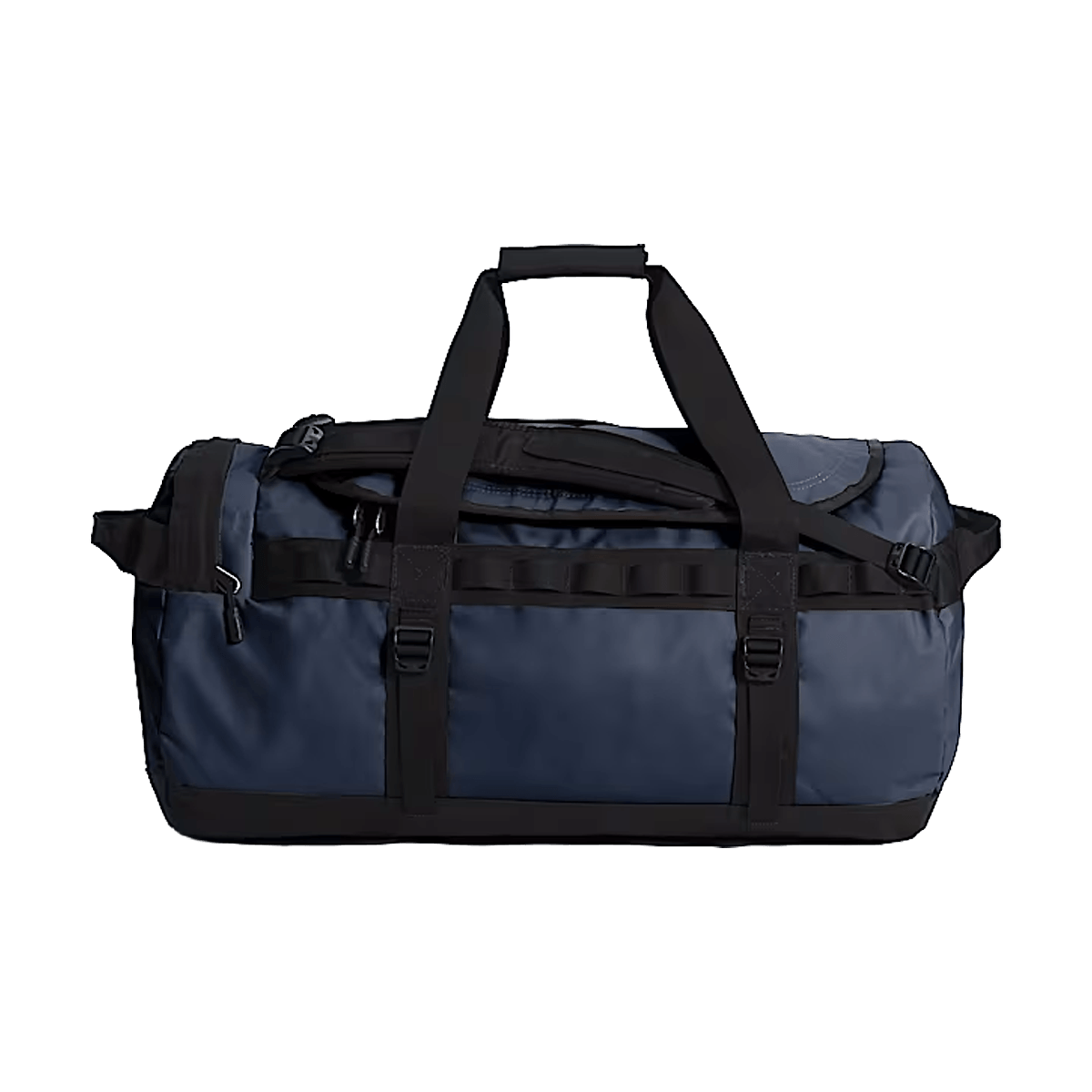 THE NORTH FACE BASE CAMP DUFFEL M 71L - SUMMIT NAVY TNF BLACK - FRONT VIEW