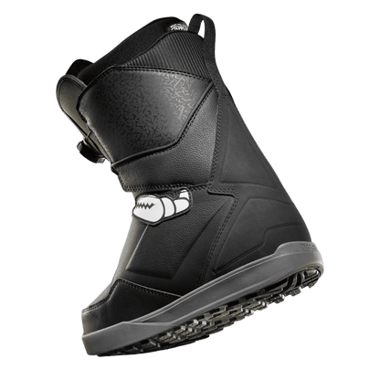 THIRTYTWO MEN'S LASHED DOUBLE BOA SNOWBOARD BOOTS – BLACK/GREY/WHITE_BACK ANGLE
