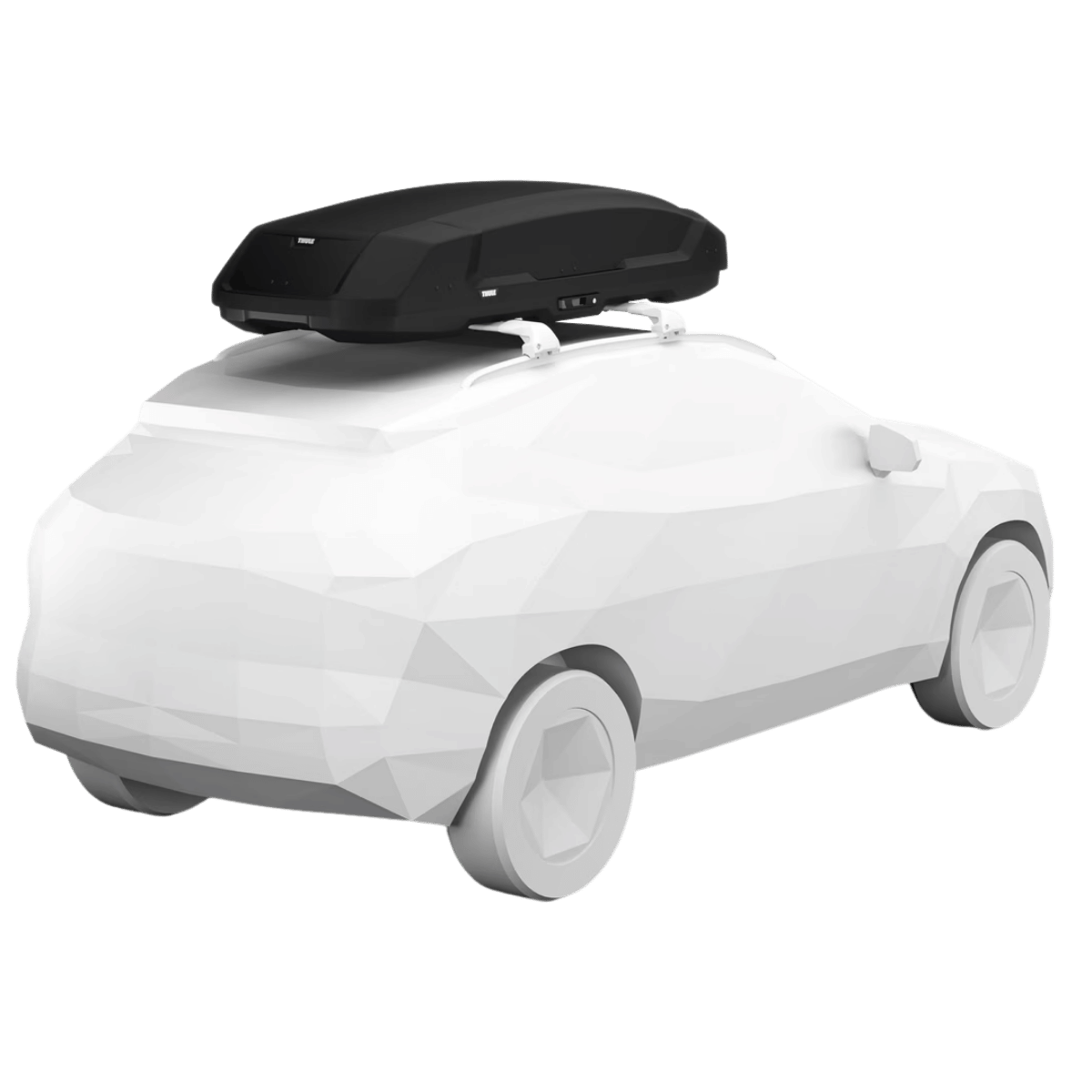 THULE FORCE 3 XL US - BLACK INSTALLED BACK VIEW