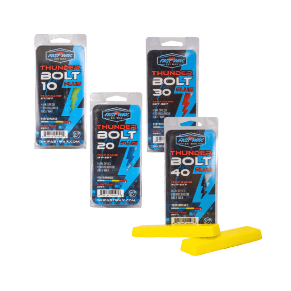 FAST WAX THUNDERBOLT PLUS RACE WAX - 80G - PACKAGING VIEW