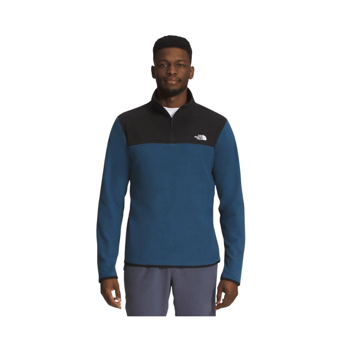 NORTH FACE MEN'S TKA GLACIER 1/4 ZIP - SHADY BLUE