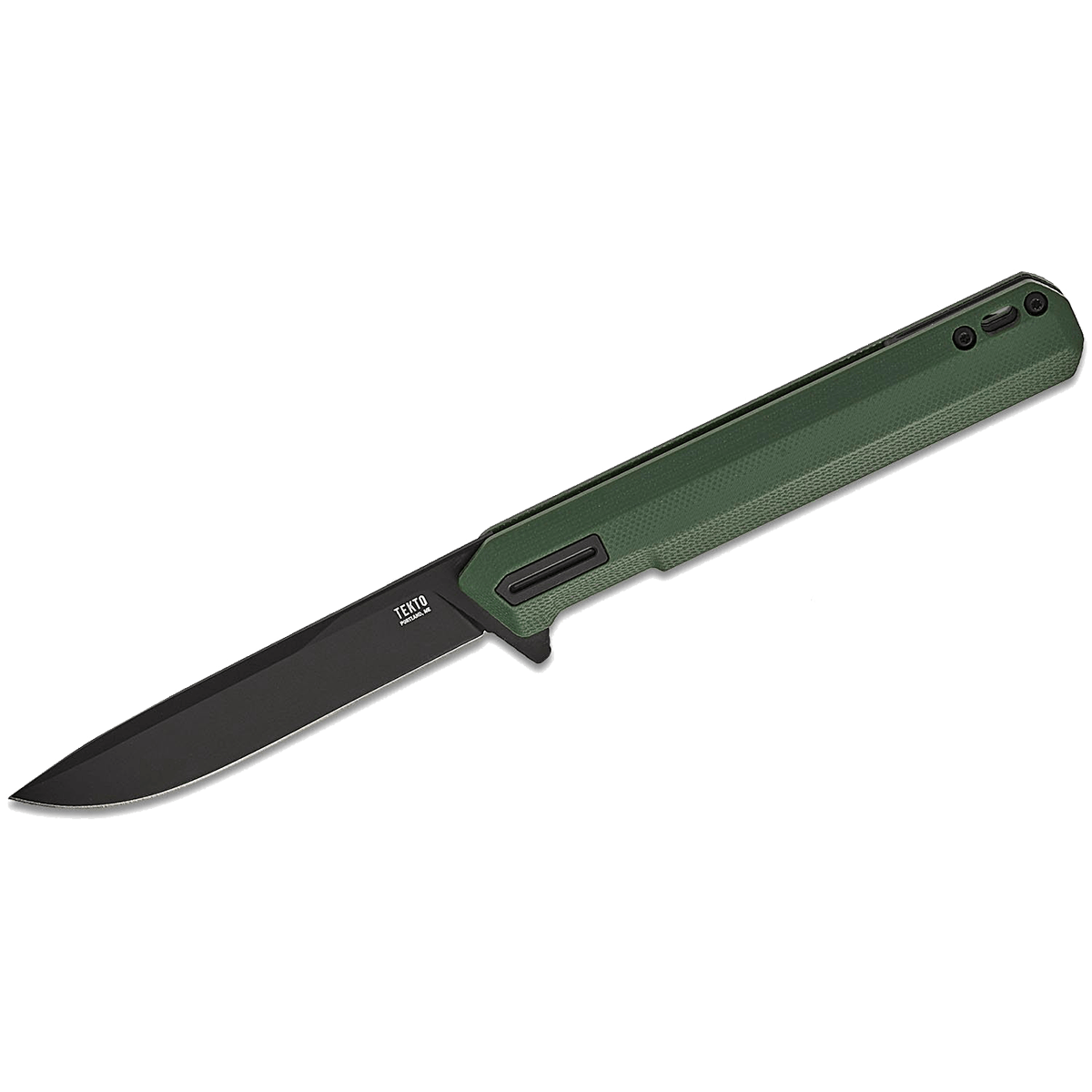 TEKTO F2 BRAVO FOLDING KNIFE FLIPPER - GREEN G10