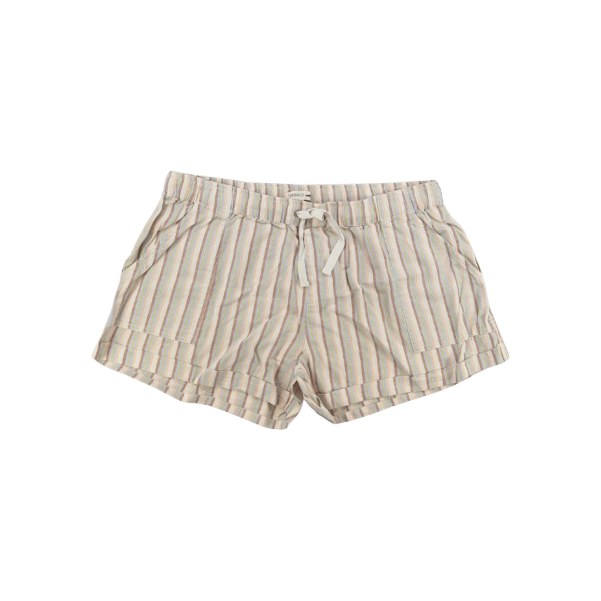 TOAD AND CO W TAJ HEMP SHORT 3" EGRET THIN STRIPE