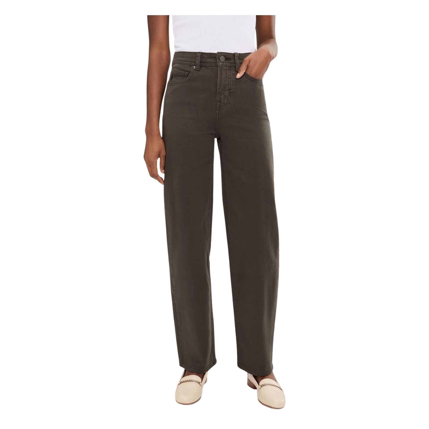 TOAD AND CO W TAMARACK WIDE LEG JEAN CARBON