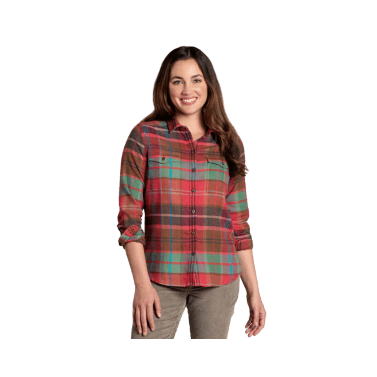 TOAD AND CO WOMENS RE-FORM FLANNEL LS SHIRT CANOE