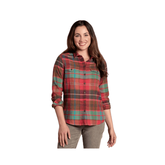 TOAD AND CO WOMENS RE-FORM FLANNEL LS SHIRT CANOE