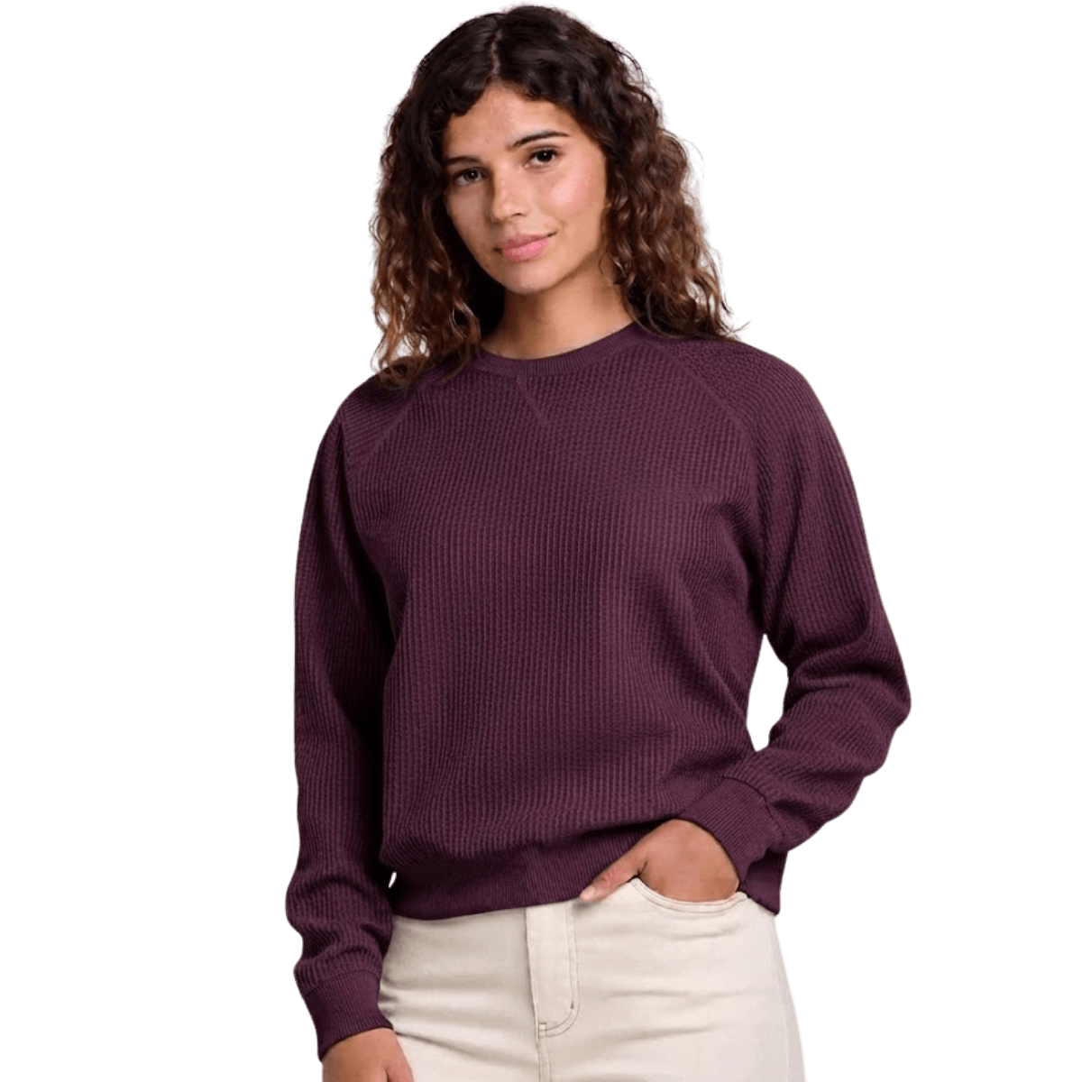 TOAD AND CO W BITTERROOT LS PULLOVER RAISIN