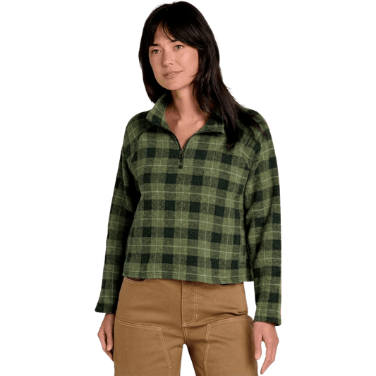 TOAD AND CO W KENNICOTT 1/4 ZIP CILANTRO PATTERN