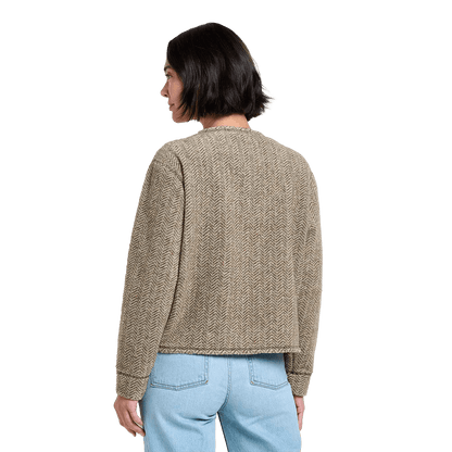 TOAD AND CO WOMEN'S CABINSIDE FLEECE CARDIGAN- HONEY BROWN BACK