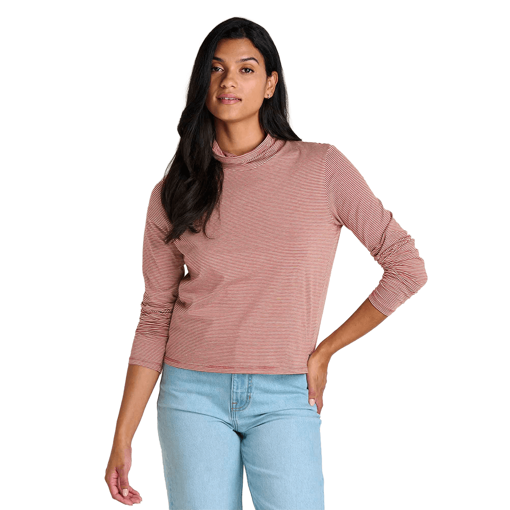TOAD AND CO WOMEN'S ROSALIE LONG SLEEVE TURTLENECK- CAMPFIRE FRONT