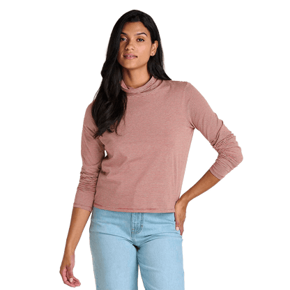 TOAD AND CO WOMEN'S ROSALIE LONG SLEEVE TURTLENECK- CAMPFIRE FRONT
