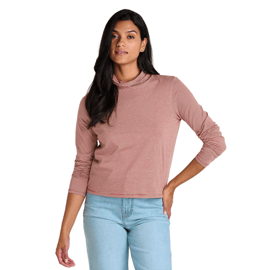 TOAD AND CO WOMEN'S ROSALIE LONG SLEEVE TURTLENECK- CAMPFIRE FRONT