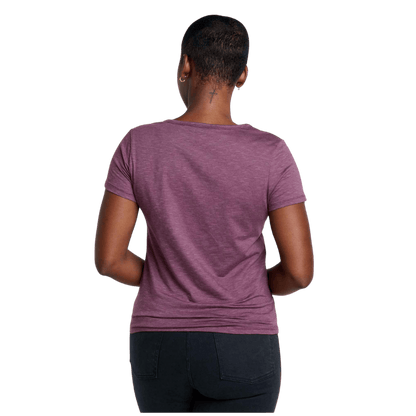 TOAD & CO WOMEN'S MARLEY II SHORTSLEEE TEE - HUCKLEBERRY_BACK ANGLE WW