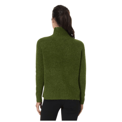 TOAD & CO WOMEN'S TODDY T-NECK SWEATER – CHIVE_BACK ANGLE WW