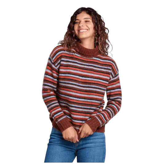 TOAD & CO WOMEN'S TODDY T-NECK SWEATER – GOURD_FRONT ANGLE