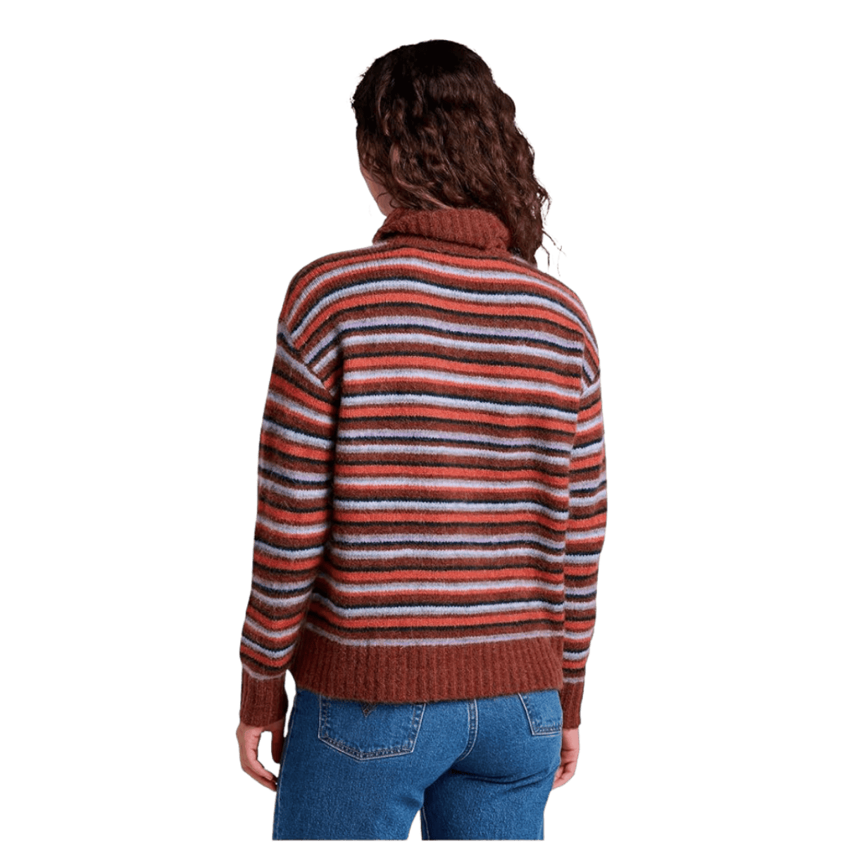 TOAD & CO WOMEN'S TODDY T-NECK SWEATER – GOURD_BACK ANGLE