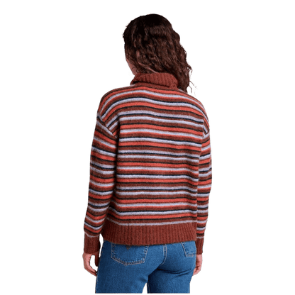 TOAD & CO WOMEN'S TODDY T-NECK SWEATER – GOURD_BACK ANGLE