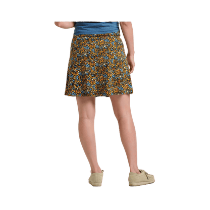 TOAD & CO WOMEN’S CHAKA SKIRT – BLACK DITSY PRINT - BACK VIEW
