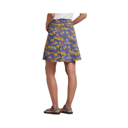 TOAD & CO WOMEN’S CHAKA SKIRT – BLUE SHADOW DAISY PRINT - BACK VIEW