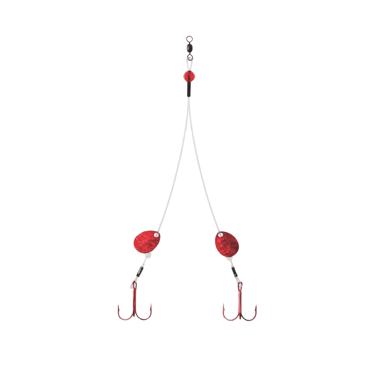 CLAM FLORO BIG TOOTH RIG - #2 - RED