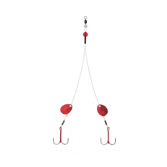 CLAM FLORO BIG TOOTH RIG - #2 - RED
