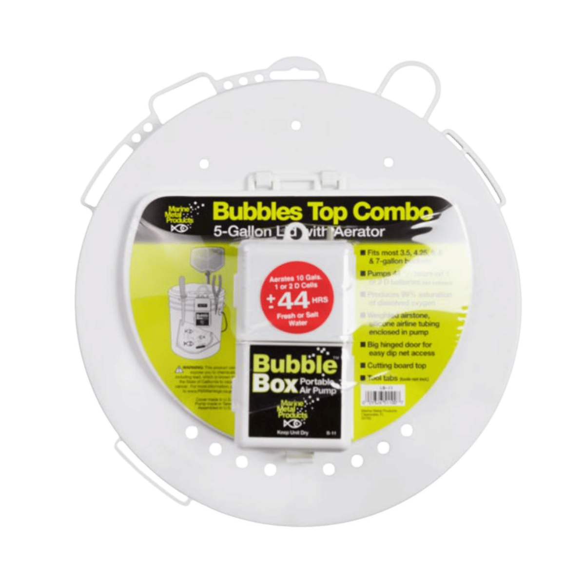 MARINE TOP COMBO LID W/AERATOR - WHITE