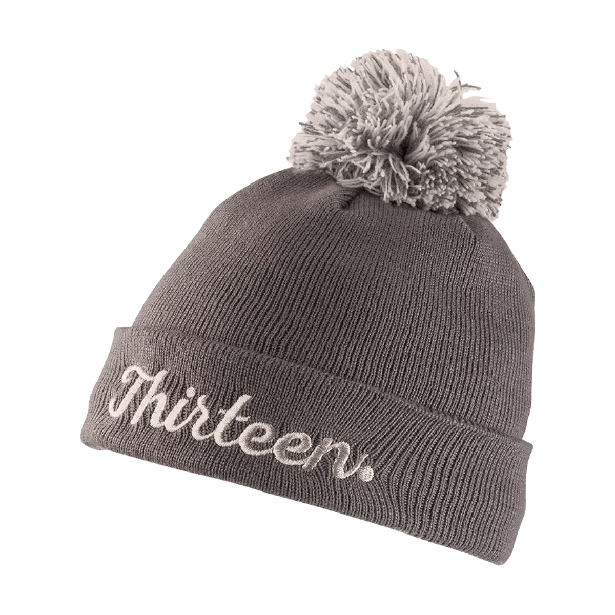 13 FISHING COLD WEATHER TOQUE HAT - ONE SIZE - GRAY/WHITE