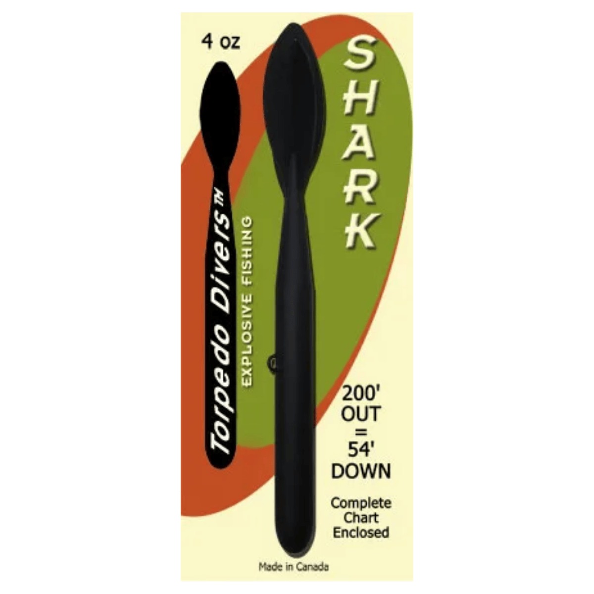 TORPEDO DIVERS SHARK DIVER WEIGHT 4OZ - BLACK