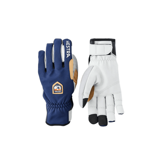 HESTRA MEN'S ERGO GRIP WOOL TOURING 5 FINGR - NAVY/LIGHT GRAY