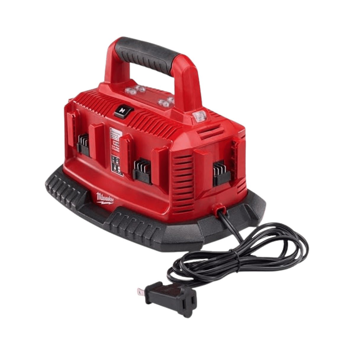 TRADE TOOLS MILWAUKEE M18 6 BAY CHARGER RED BLACK