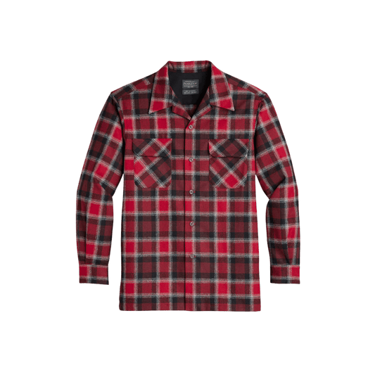PENDLETON MEN'S TRAIL SHIRT REG - RED/BLACK/GREY PLAID
