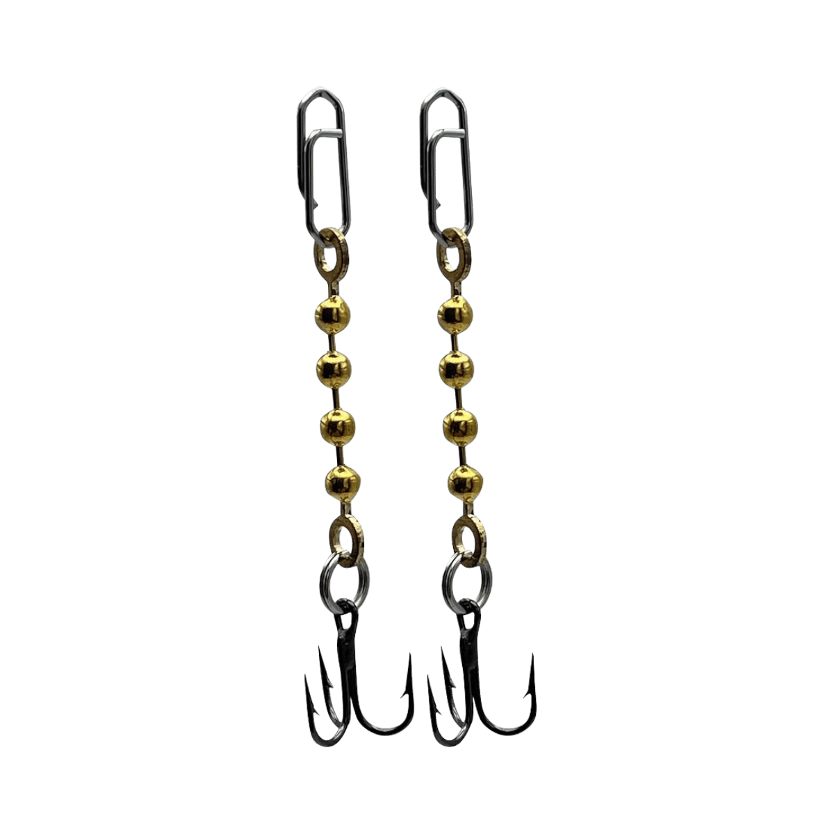 IRON DECOY BALL CHAIN TREBLE HOOK 2PK - 2"IN