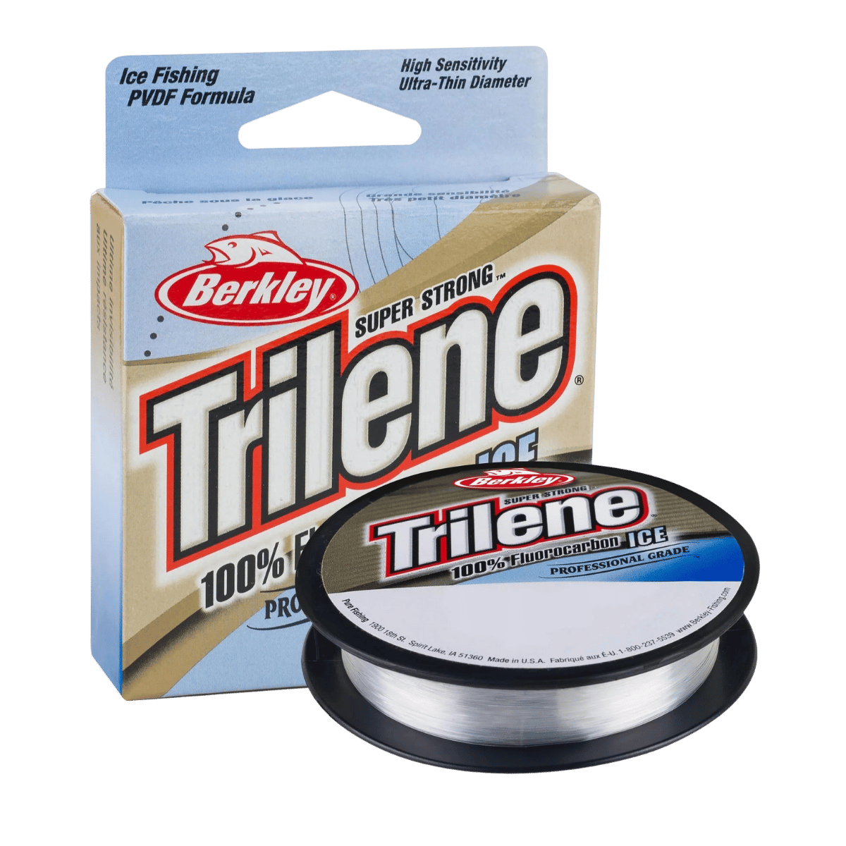 BERKLEY TRILENE FLO MICRO ICE LINE 75Y 02LBS CLEAR