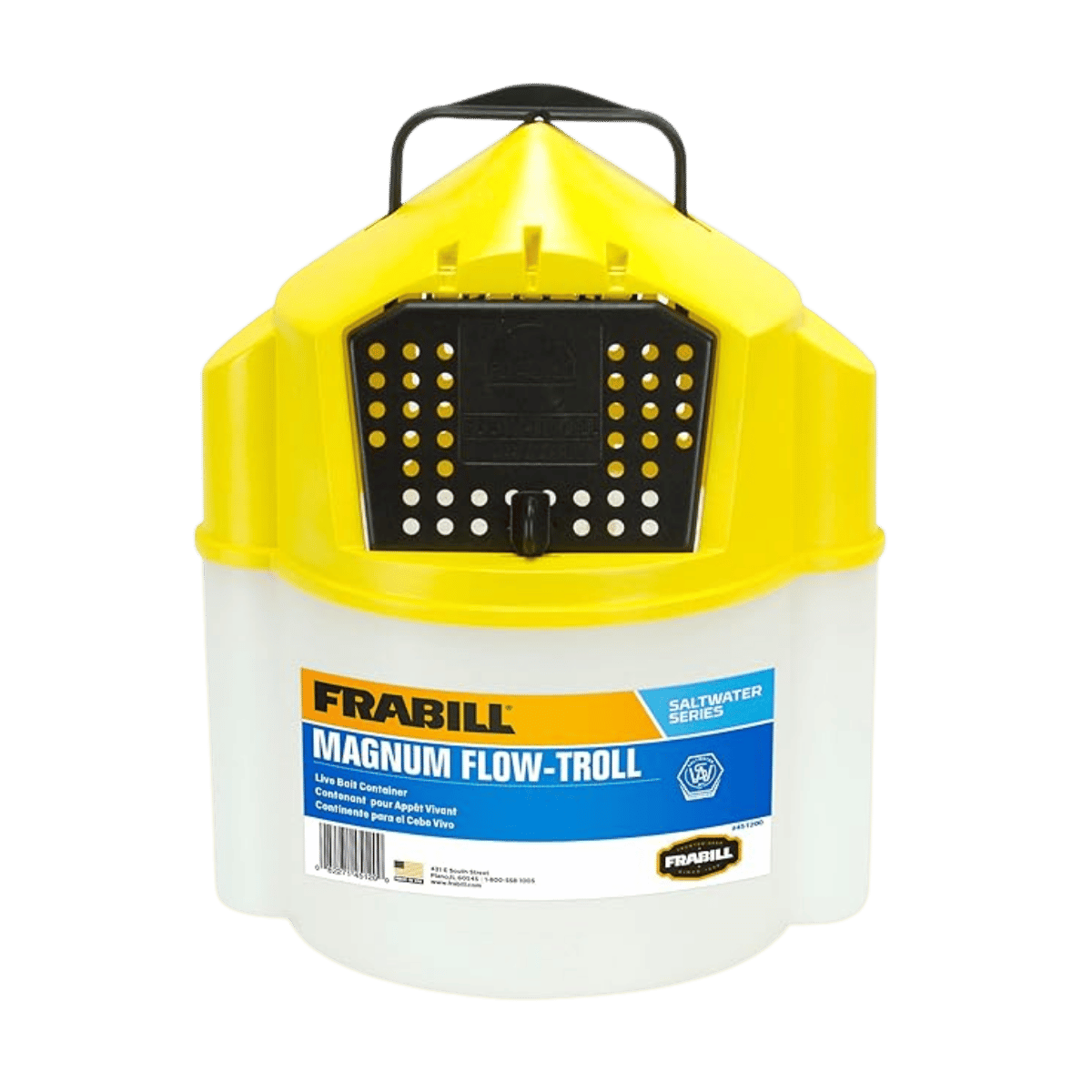 FRABILL FLOW TROLL BAIT BUCKET - 10QT - SHRIMP