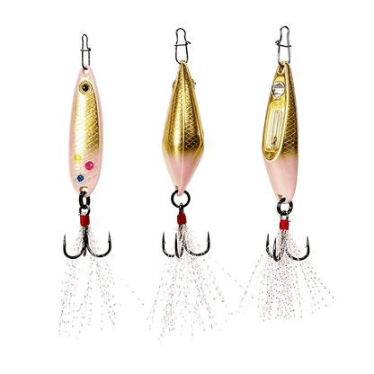 TROPHY OUTDOOR PRODUCTS SIDEKICK RATTLE SPOON PINK GOLD BACK