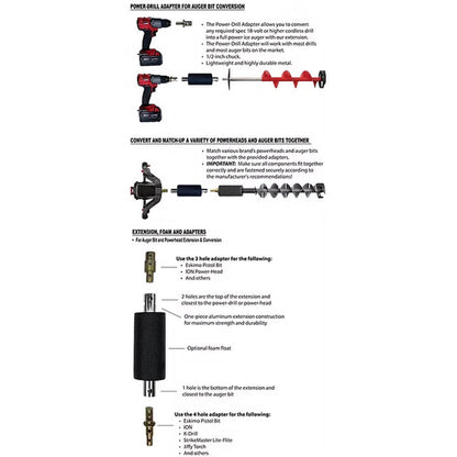 TROPHY ANGLER ALUMINUM AUGER BIT EXTENSION