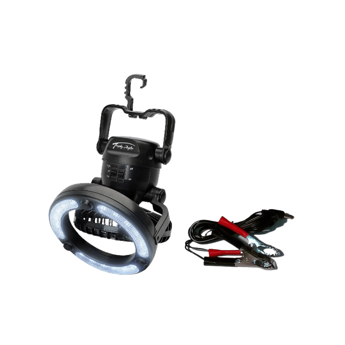 TROPHY ANGLER 7" Lg LED Light/Fan Combo w/ Clips