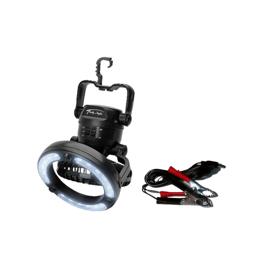 TROPHY ANGLER 7" Lg LED Light/Fan Combo w/ Clips