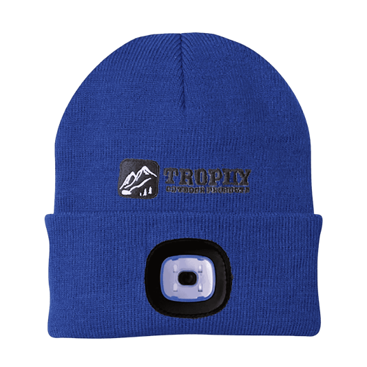 TROPHY ANGLER TROPHY RECHARGEABLE LED HAT - ROYAL BLUE FRONT