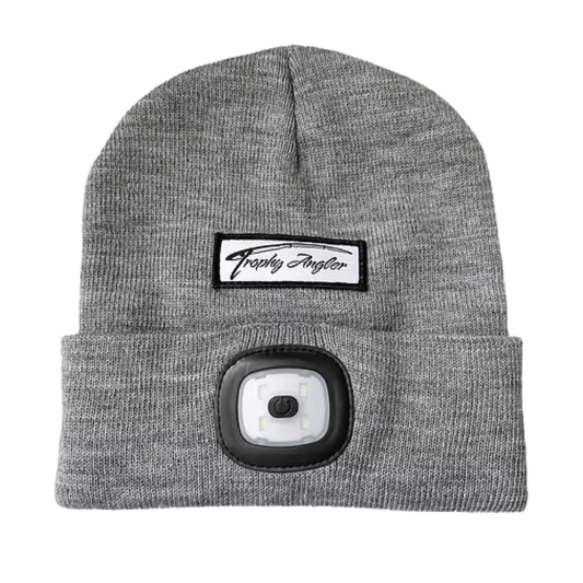 TROPHY ANGLER TROPHY RECHARGEABLE LED HAT: Lighted Beanie