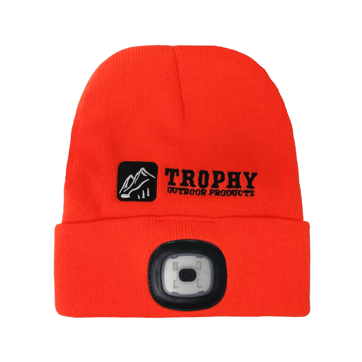 TROPHY RECHARGEABLE LED HAT - BLAZE ORANGE FRONT