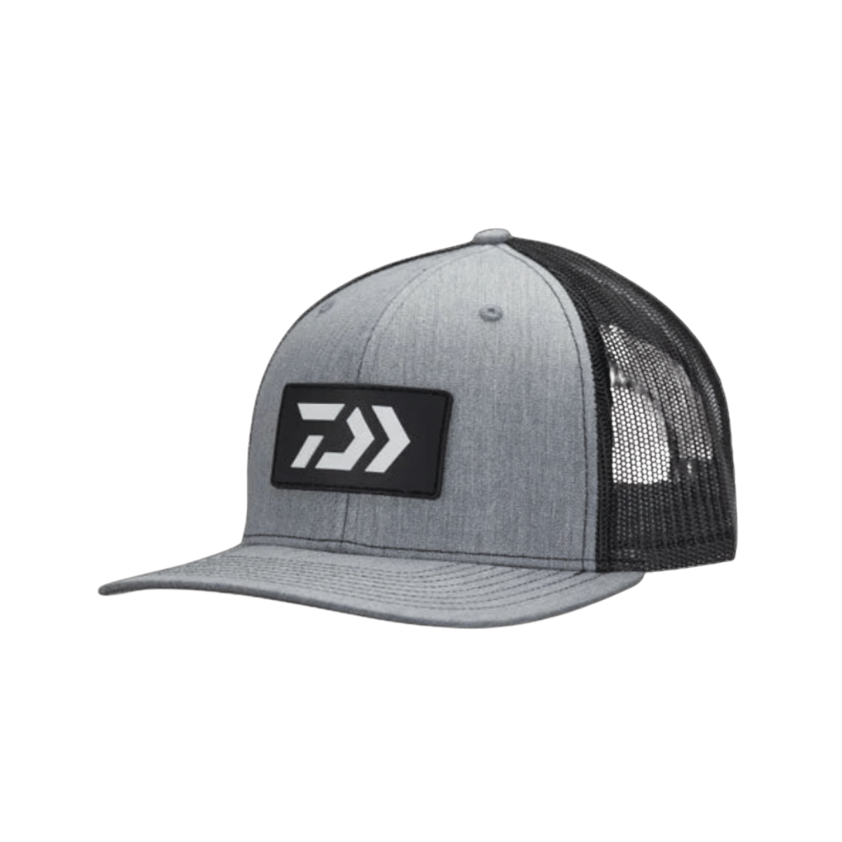 DAIWA TRUCKER W/RUBBER PATCH LOGO GREY & BLACK