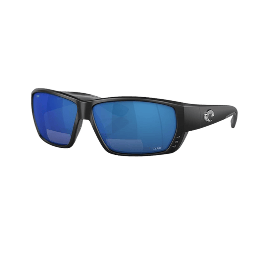 COSTA DEL MAR TUNA ALLEY READER MATTE BLK 2.00 BLUE MIR 580P