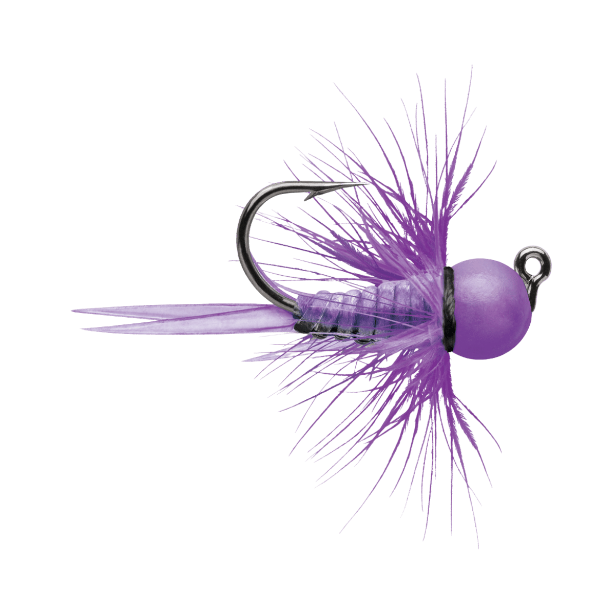 VMC TUNGSTEN BULLFLY JIG GLOW PURPLE 1/32OZ