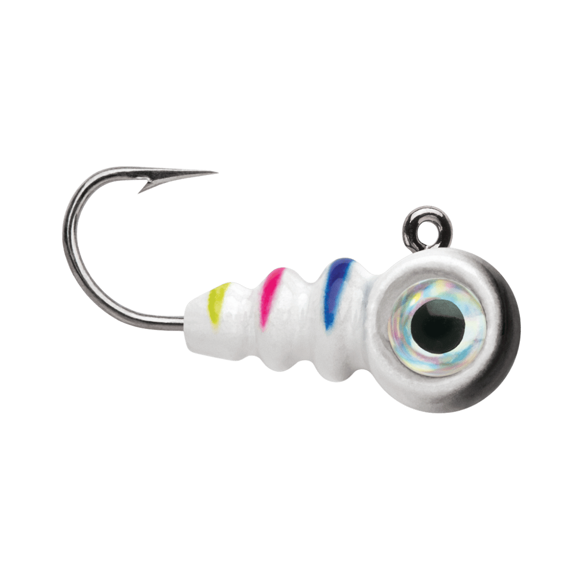 VMC TUNGSTEN LARV EYE JIG GLOW BLK WNDBRD