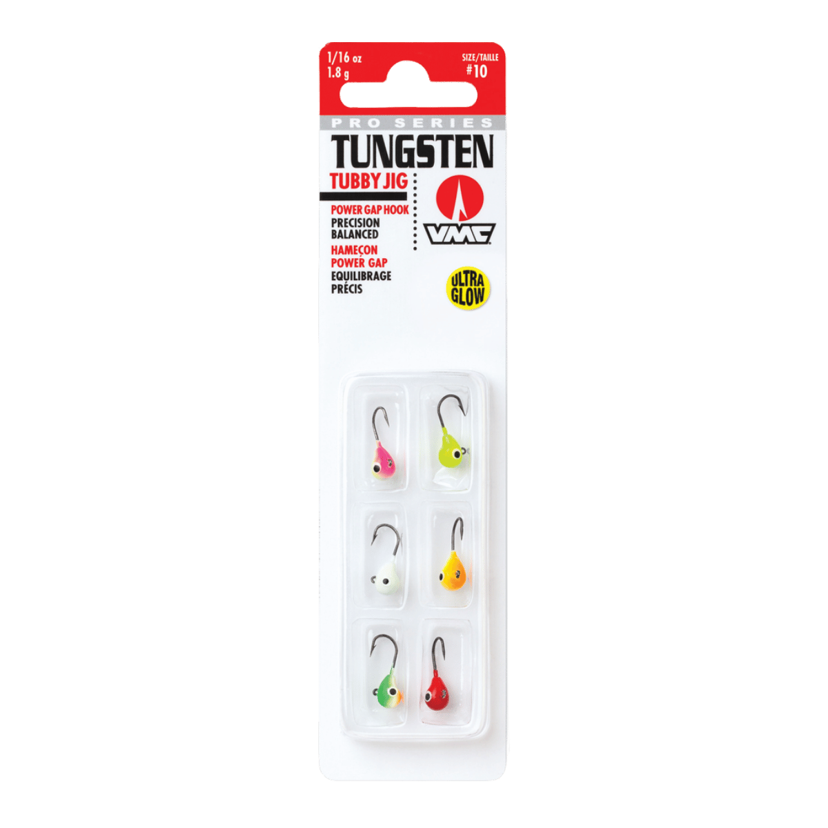 VMC TUNGSTEN TUBBY JIG KIT - 1/32 OZ - GLOW