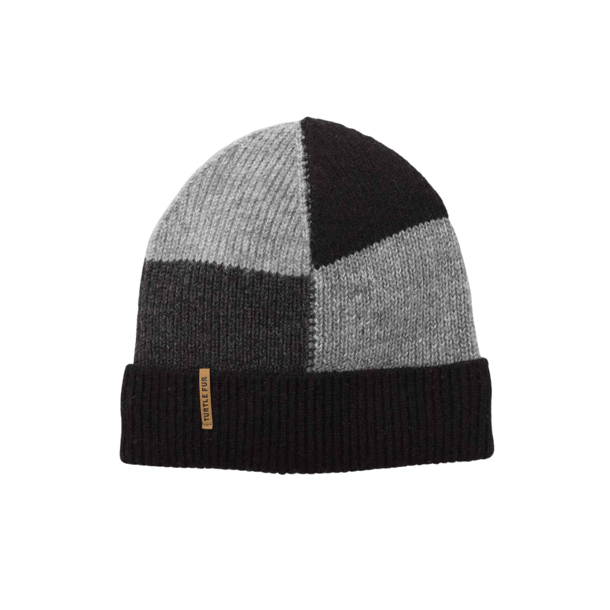 TURTLE FUR BRIAR HAT, BLACK, FRONT ANGLE, LOGO