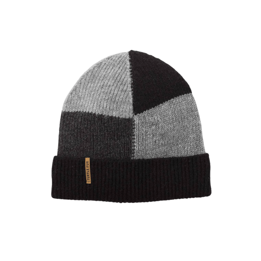 TURTLE FUR BRIAR HAT, BLACK, FRONT ANGLE, LOGO
