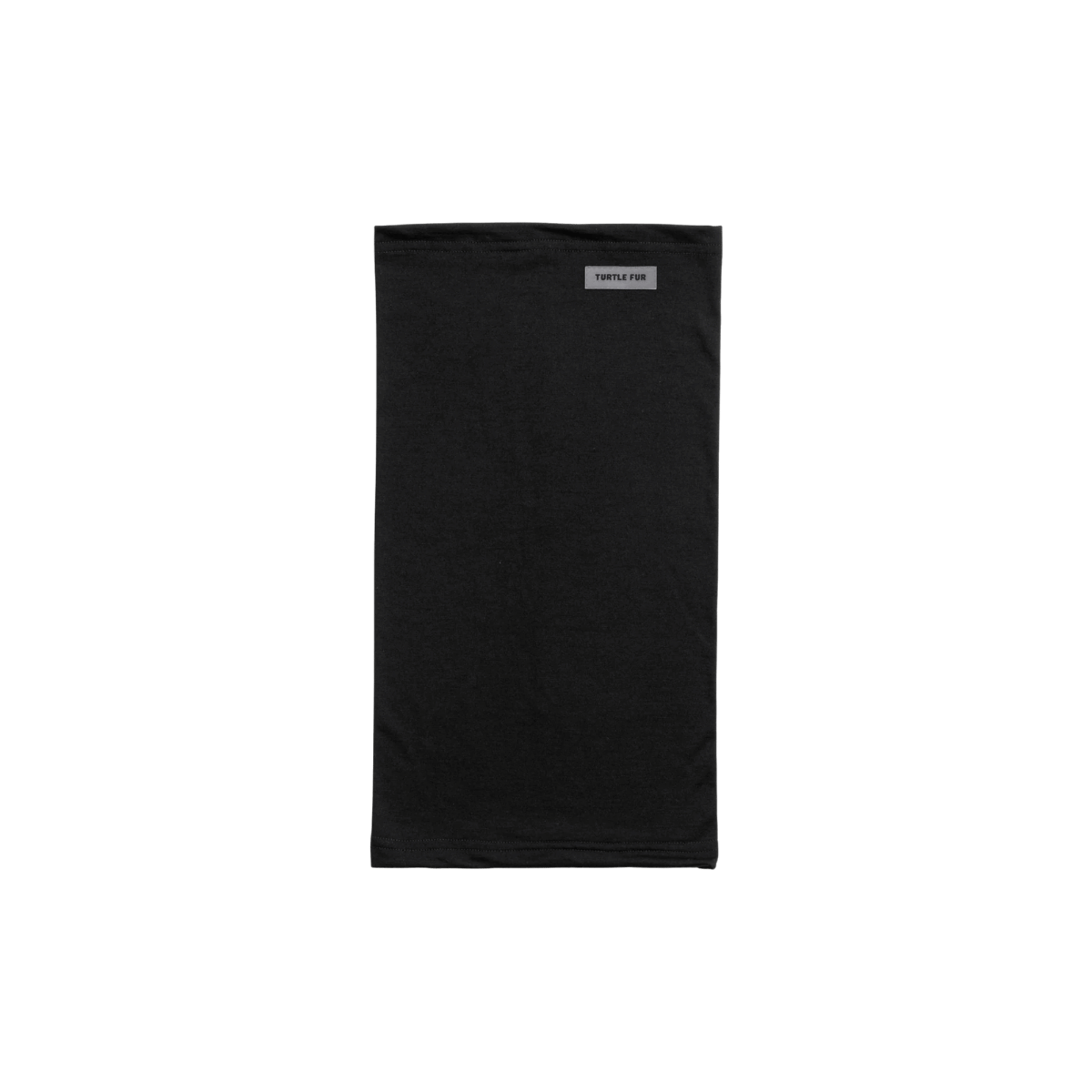 TURTLE FUR CAREFREE SUPERFINE MERINO TUBE, BLACK COLOR, FRONT ANGLE, LOGO